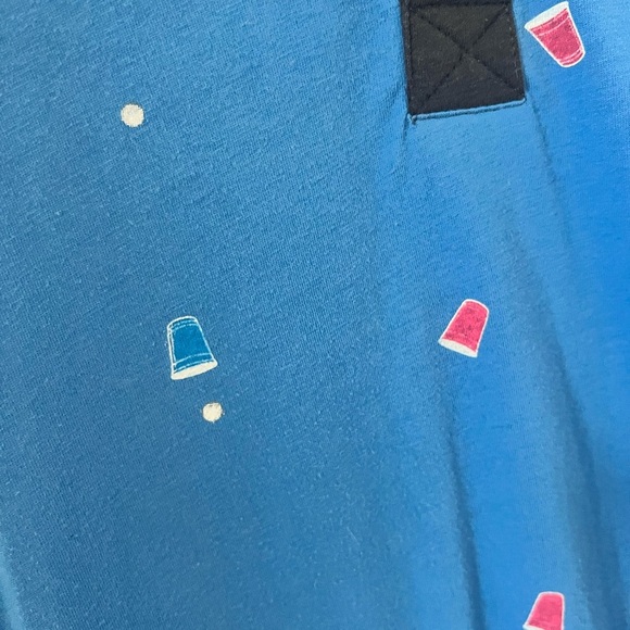 Hurley Blue Polo Shirt with Red and White Accents - Picture 5 of 8